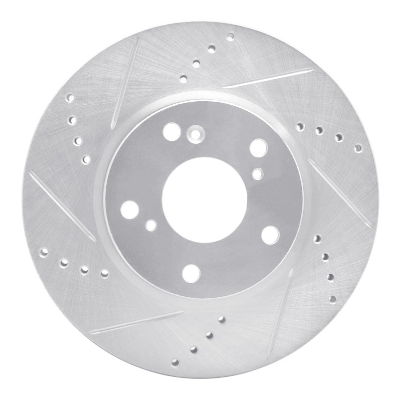 R1 16-25 Honda Civic Coupe F&R Drilled & Slotted Brake Rotor (631-59061L)