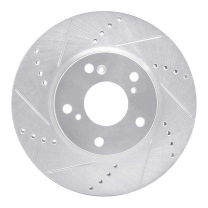 R1 16-25 Honda Civic Coupe F&R Drilled & Slotted Brake Rotor (631-59061L)