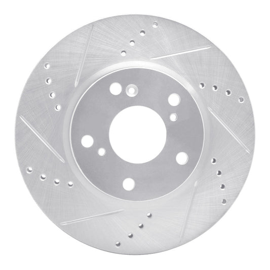 R1 16-25 Honda Civic Coupe F&R Drilled & Slotted Brake Rotor (631-59061L)
