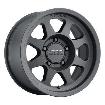 (set of 4) Method MR701 Matte Black | 17x7.5" +50mm | 5x160mm Wheel