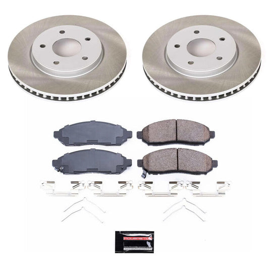 PowerStop Front Semi-Coated Rotor Kit | 2013–2021 Nissan NV200 (SC6492)