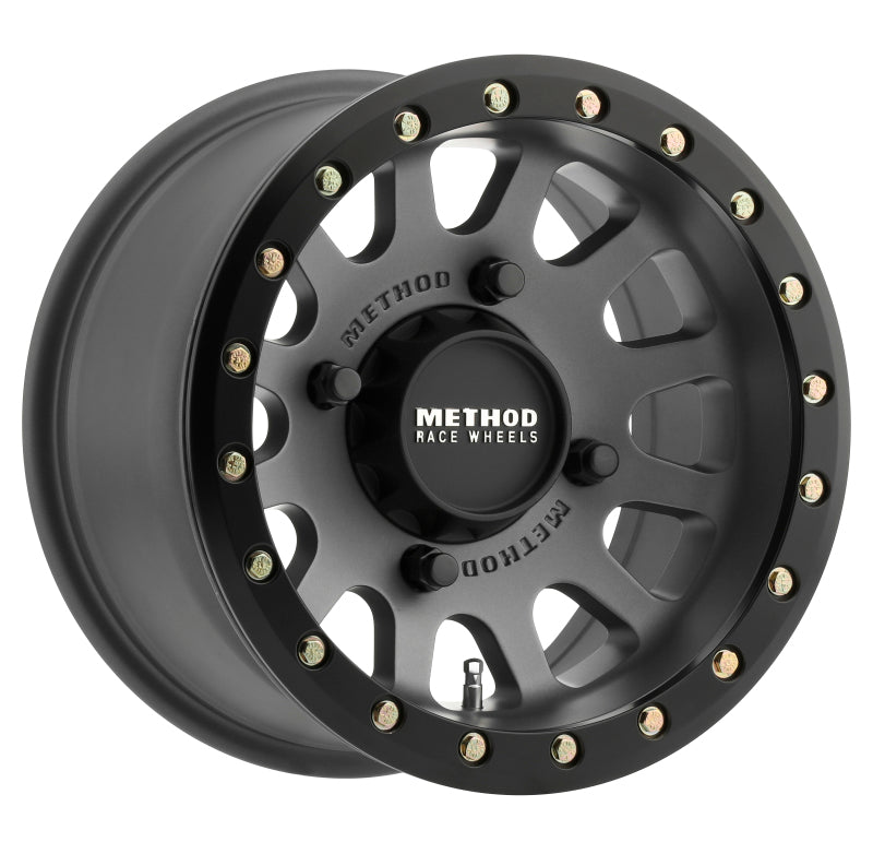 Method Wheels MR401 Titanium - Matte Black Ring | 15x7" +13mm | 4x156mm Wheel