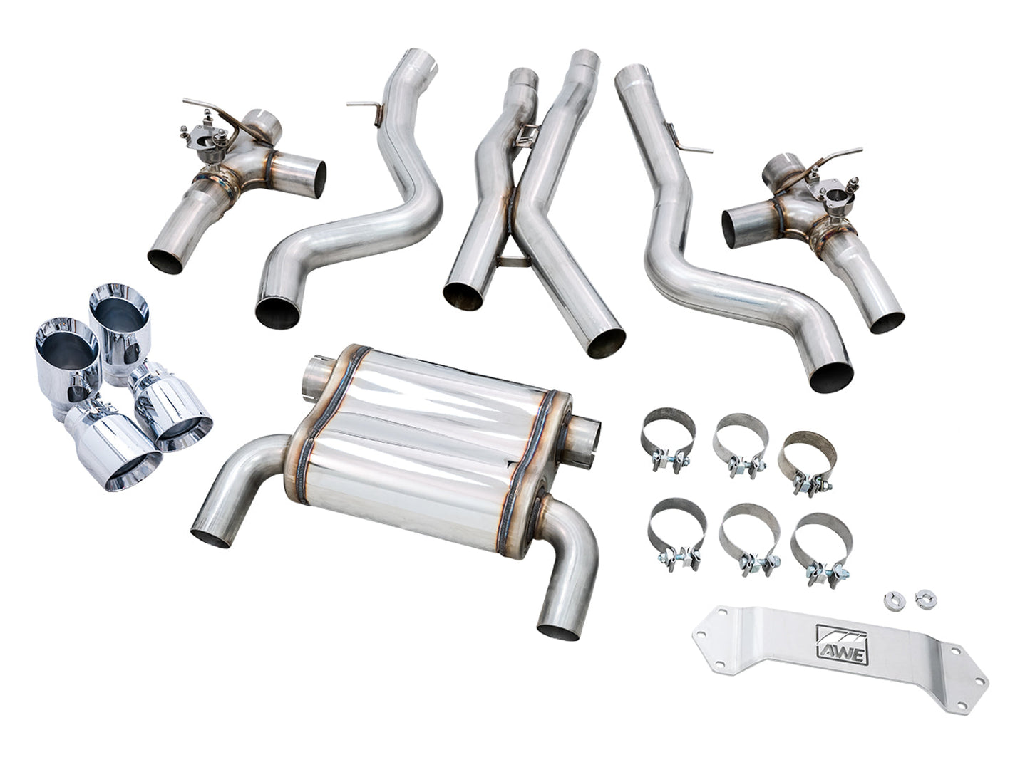 AWE Tuning AWE SwitchPath Catback Exhaust for BMW F8X M3/M4 - Chrome Silver - 3025-42070