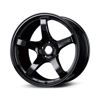 Gram Lights 57CR 18x8.5 +37 5x114.3 Glossy Black-WheelFlip