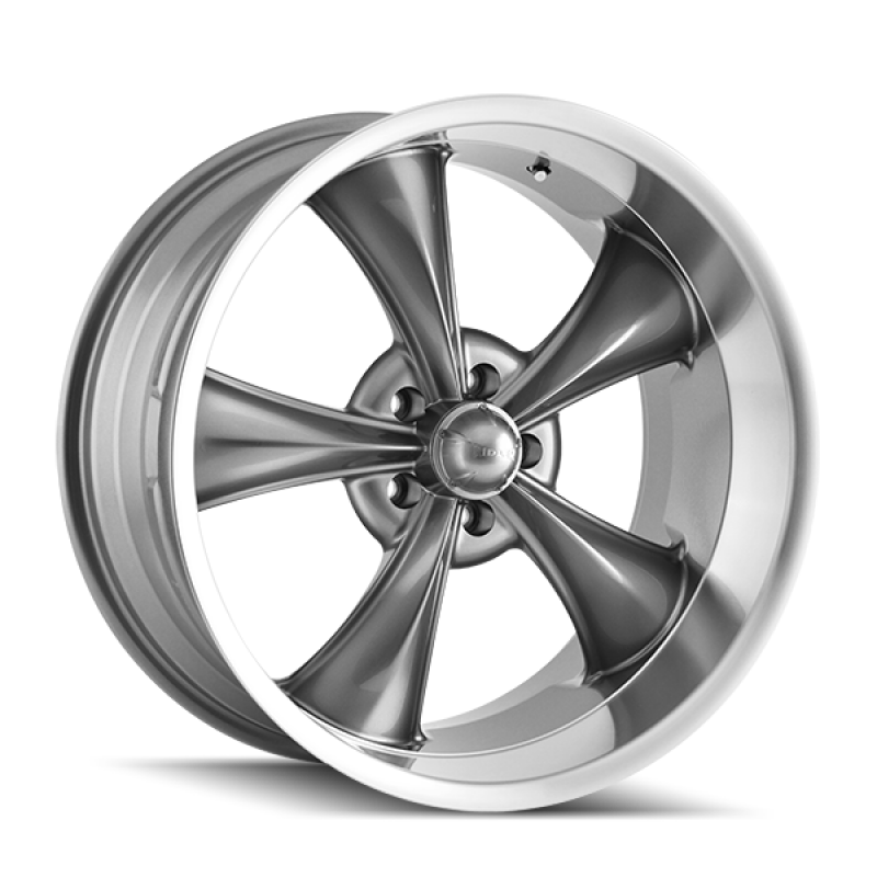 (set of 4) Ridler Wheels 695 Gloss Grey Machined | 18x9.5" +6mm | 5x127mm Wheels