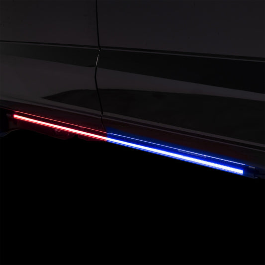 Putco 11-23 Dodge Durango Blade Rocker Kits Sideliners - Red/Blue w/ White Override