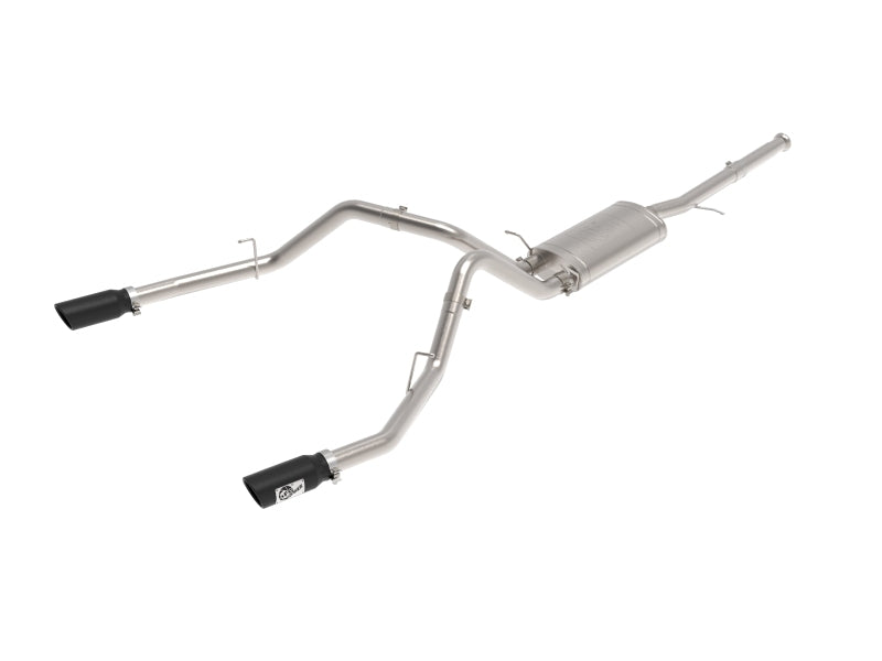 aFe Apollo GT Series Cat-Back Exhaust | GM Trucks (09-18) V6-4.3L / V8-4.8 / 5.3L Dual Rear Exit Black Tips (49-44135-B)