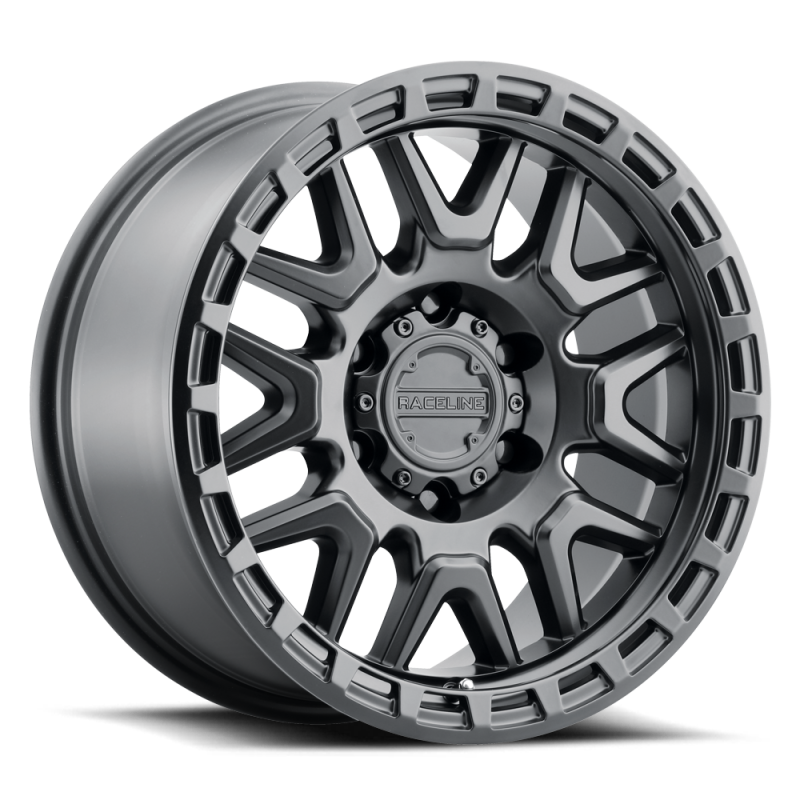 (set of 4) Raceline 953 Krank Satin Black | 17x8.5" +0mm | 6x139.7mm Wheel