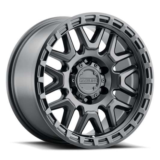 Raceline 953 Krank Satin Black | 17x8.5" +18mm | 6x135mm Wheel