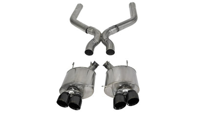 CORSA Sport / 3.0 in Axle-Back w X-Pipe 4.0 in Twin Tips | 2013-2014 Ford Mustang GT500 (14323)