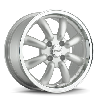 (set of 4) Konig Rewind Silver | 15x7" +40mm | 4x100mm Wheel