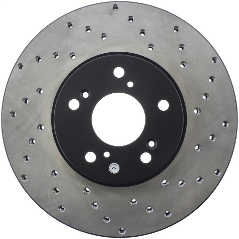 Stoptech 128.40046L Sport Cross-Drilled Disc Brake Rotors For Honda Accord