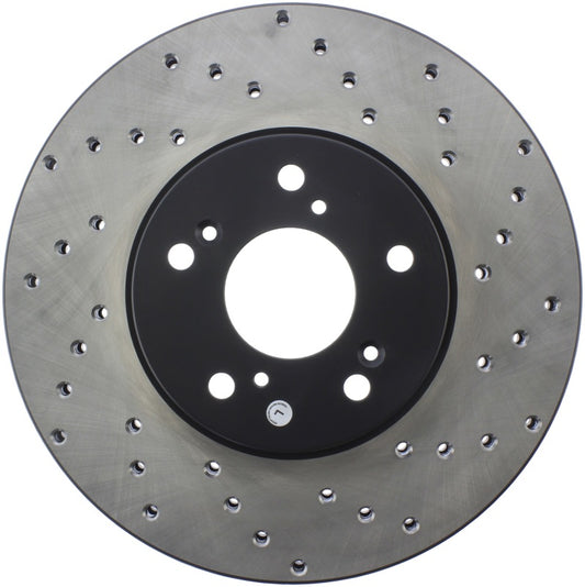 Stoptech 128.40046L Sport Cross-Drilled Disc Brake Rotors For Honda Accord