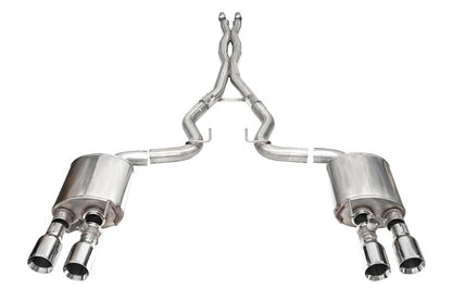 CORSA Xtreme Valved / 3.0 in Cat-Back 4.5 in Straight Tips | 2024 Mustang Dark Horse Coupe (21266)