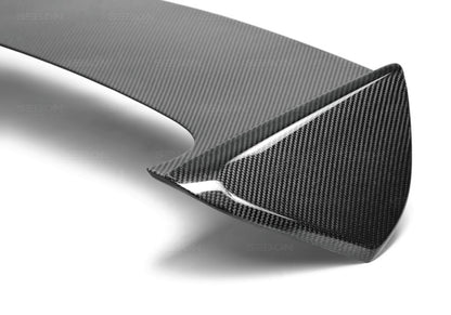 Seibon OEM-Style Carbon Fiber Rear Spoiler w/ LED Cutout | Subaru WRX/STi Hatchback (08-10) (RS0809SBIMP-STI)