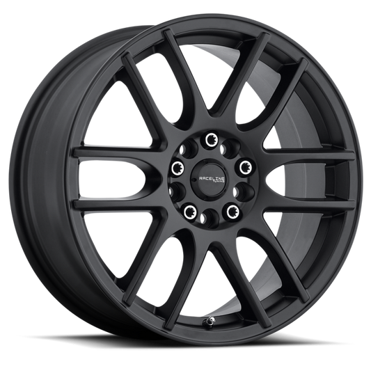 Raceline 141 Mystique Satin Black | 18x7.5" +42mm | 5x100/5x114.3mm Wheel