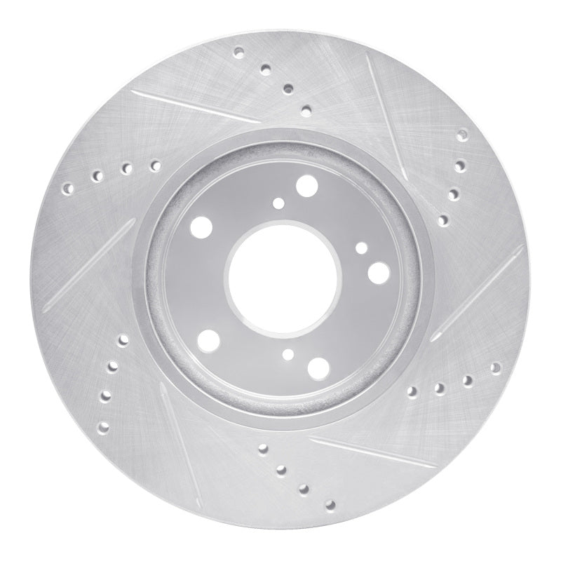 R1 16-25 Honda Civic Coupe F&R Drilled & Slotted Brake Rotor (631-59061L)