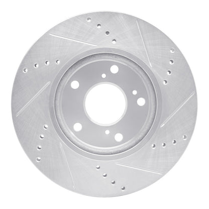 R1 16-25 Honda Civic Coupe F&R Drilled & Slotted Brake Rotor (631-59061L)