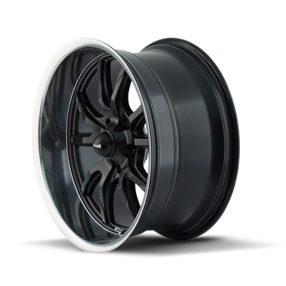 Ridler Wheels 650 Matte Black Polished | 18x8" +0mm | 5x127mm Wheel