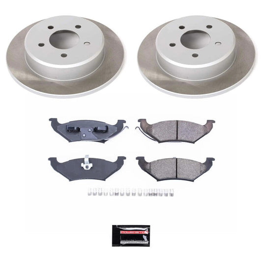 PowerStop 98-00 Plymouth Voyager Rear Semi-Coated Rotor Kit (SC5149)