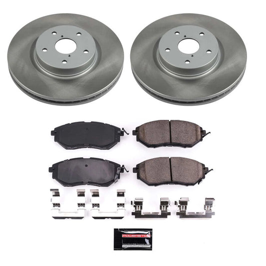 PowerStop 15-21 Subaru WRX Front Semi-Coated Rotor Kit (SC4603)
