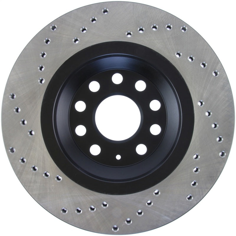 Stoptech 128.33113L Sport Cross-Drilled Disc Brake Rotors For Volkswagen Passat