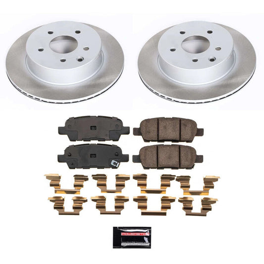 PowerStop 14-15 Nissan Rogue Select Rear Semi-Coated Rotor Kit (SC7881)