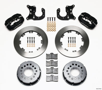 Wilwood Dynalite Pro Series Rear Brake Kit - Black - Plain Face Rotor - Big Ford