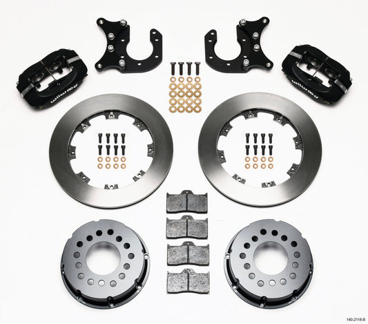 Wilwood Dynalite Pro Series Rear Brake Kit - Black - Plain Face Rotor - Big Ford