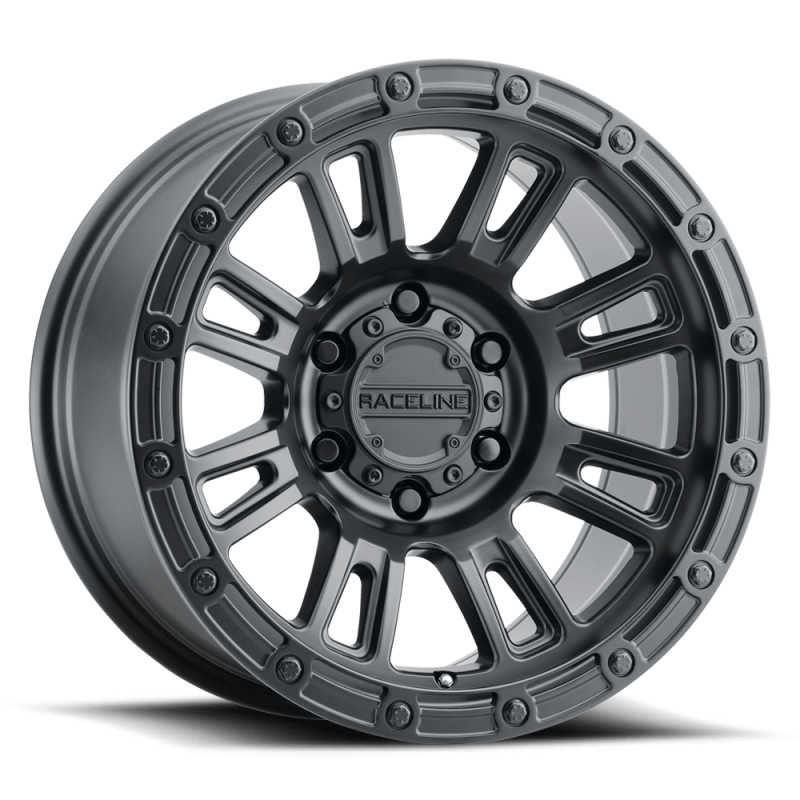 (set of 4) Raceline 956 Compass Satin Black | 18x9" -12mm | 6x139.7mm Wheel