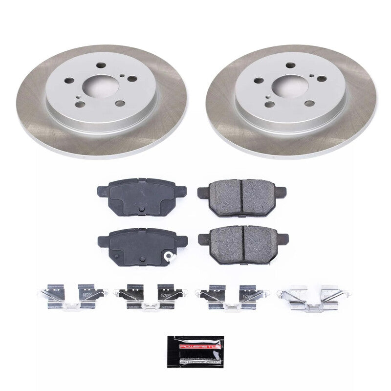 PowerStop 17-22 Toyota Prius Prime Rear Semi-Coated Rotor Kit (SC4736)