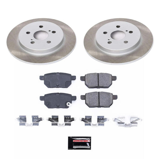 PowerStop 17-22 Toyota Prius Prime Rear Semi-Coated Rotor Kit (SC4736)