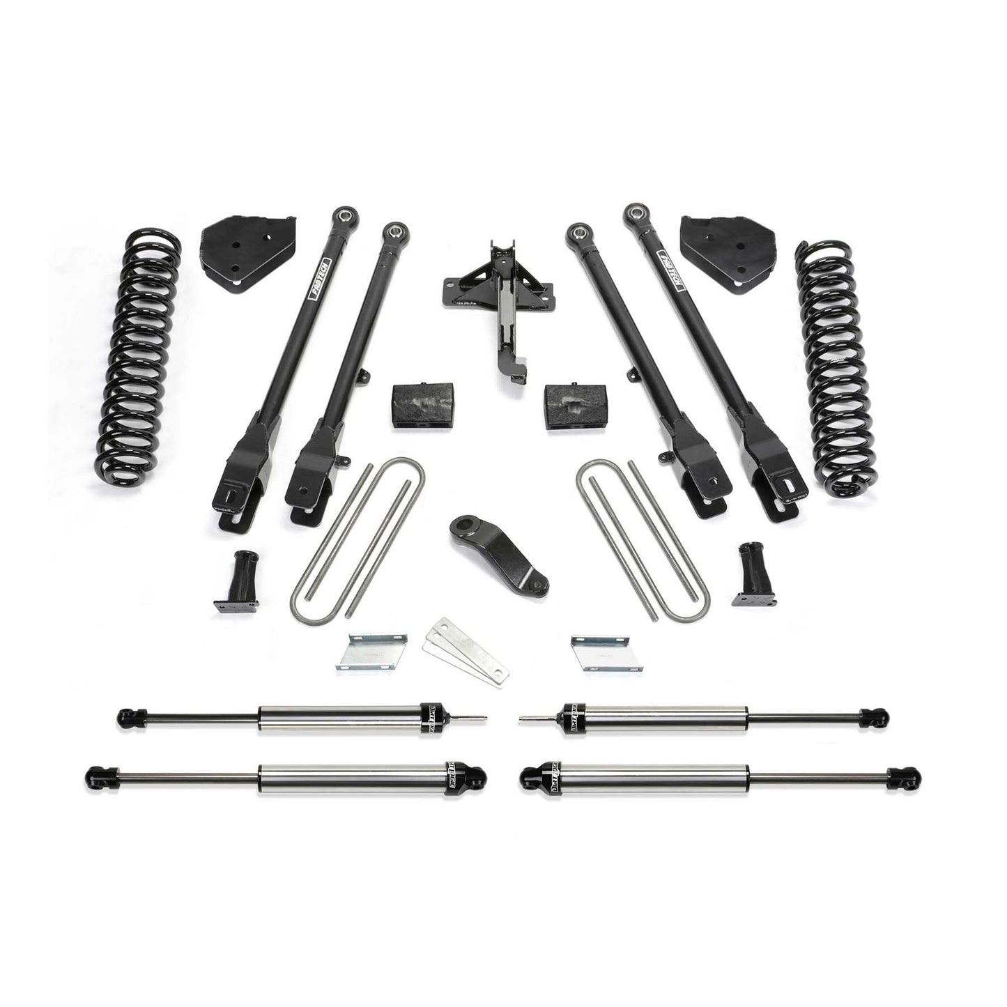 Fabtech 6in 4-Link System w/ Coils & Dual Shocks | Ford F450/550 4WD Diesel (19-20) (K2337DL)