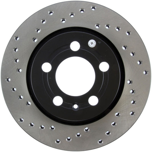 Stoptech 128.33069R Sport Cross-Drilled Disc Brake Rotors For Volkswagen Jetta