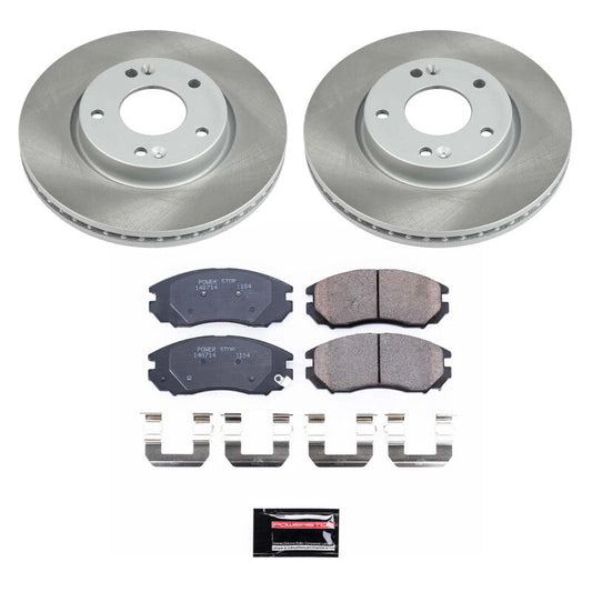 PowerStop 04-06 Hyundai Tiburon Front Semi-Coated Rotor Kit (SC163)
