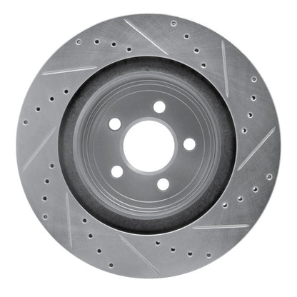 DFC Drilled & Slotted Silver Brake Rotor (REAR LEFT): Dodge Charger (06-23)