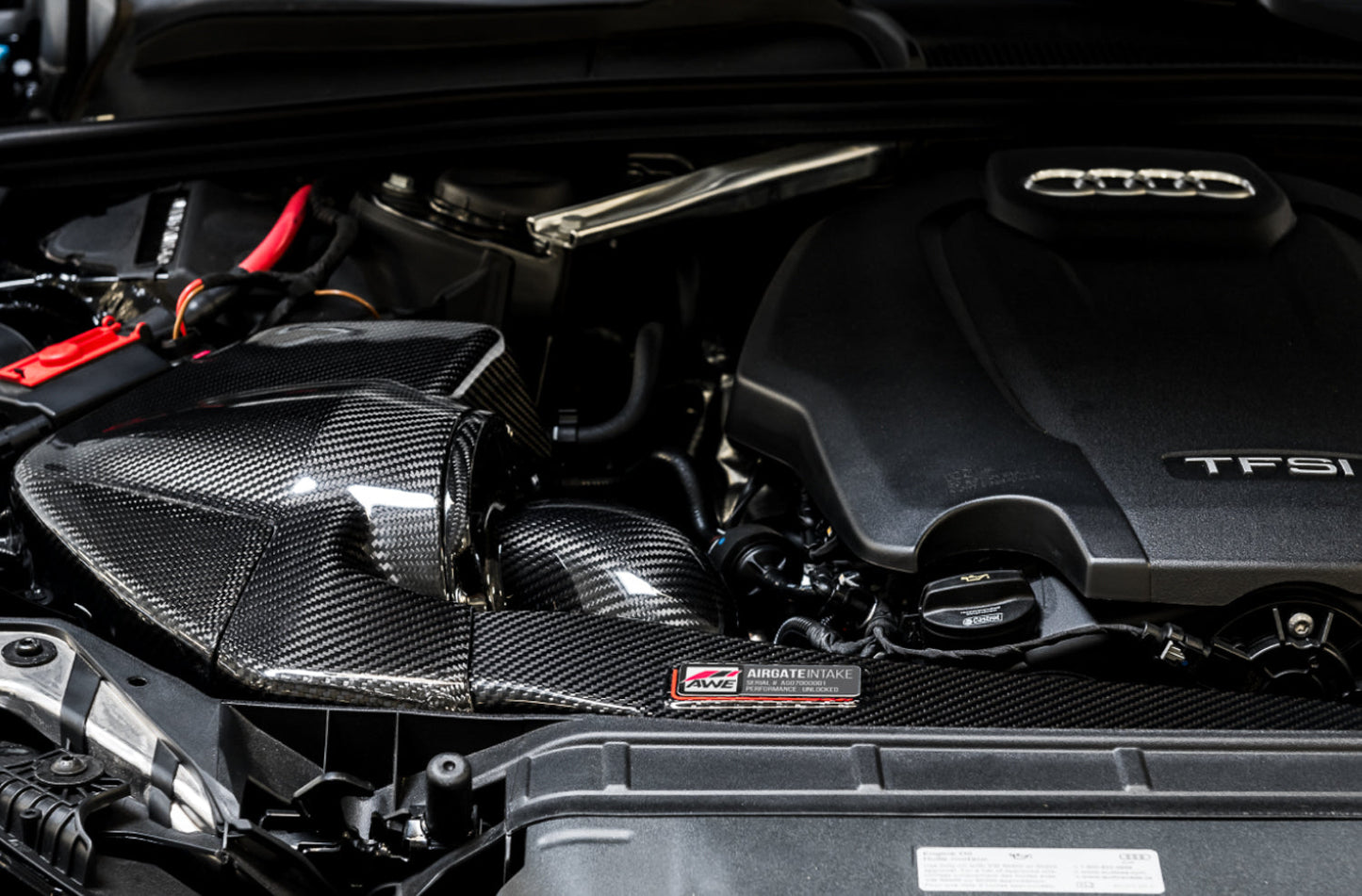 AWE Tuning AWE AirGateâ„¢ Carbon Fiber Intake for Audi B9 A4 / A5 2.0T - With Lid - 2660-15028