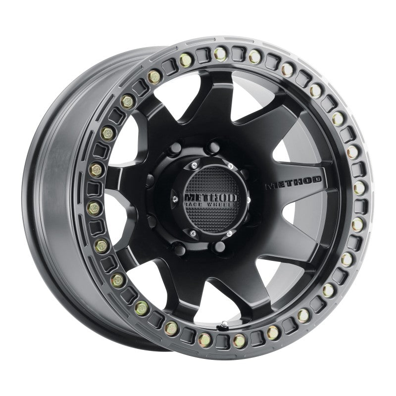 (set of 4) Method MR108 Beadlock Matte Black | 17x9" -44mm | 8x6.5in Wheel