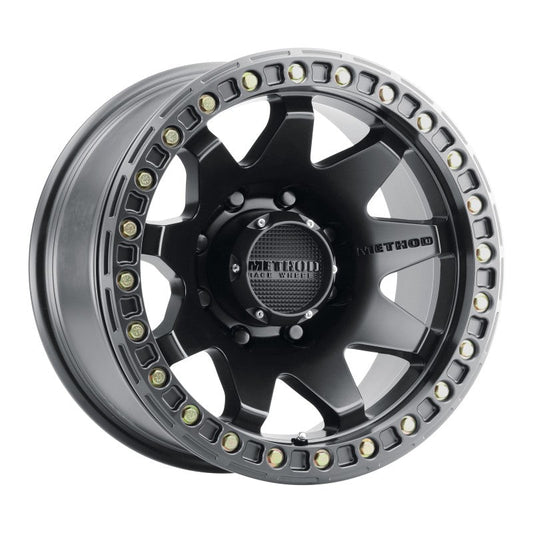 (set of 4) Method MR108 Beadlock Matte Black | 17x9" -44mm | 8x6.5in Wheel
