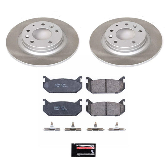 PowerStop 98-02 Mazda 626 Rear Semi-Coated Rotor Kit (SC2453)