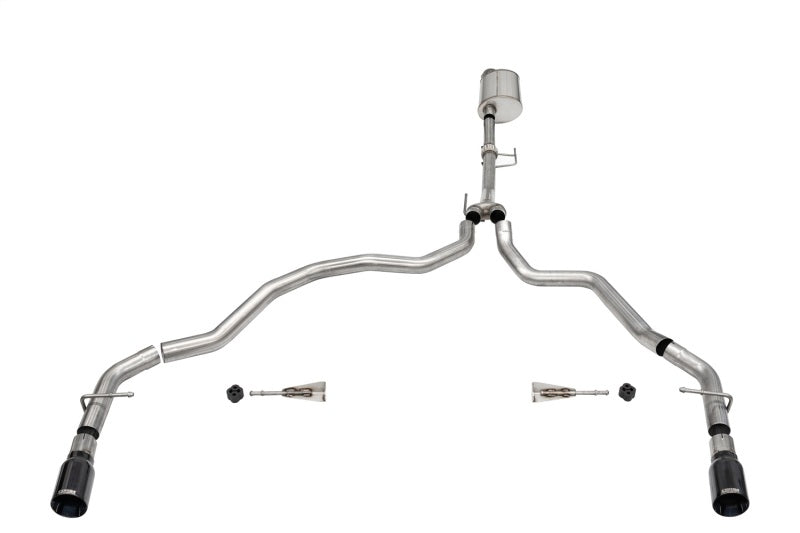 CORSA Sport / 3.0 in Cat-Back Dual Rear Exit | 2021-24 Ford F-150 3.5T EcoBoost (141.5" WB) (21164)