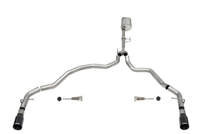 CORSA Sport / 3.0 in Cat-Back Dual Rear Exit | 2021-24 Ford F-150 3.5T EcoBoost (141.5" WB) (21164)