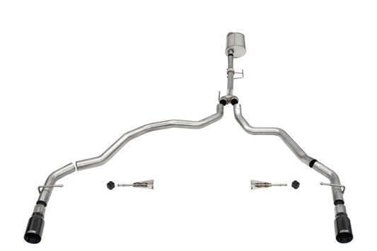 CORSA Sport / 3.0 in Cat-Back Dual Rear Exit | 2021-24 Ford F-150 3.5T EcoBoost (141.5" WB) (21164)