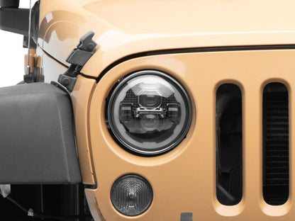 Raxiom 07-18 Jeep Wrangler Axial 7-Inch LED Headlights w/ DRL Black Housing (J178741)