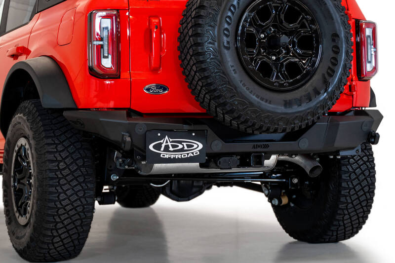 Addictive Desert Designs 2021+ Ford Bronco Rock Fighter Rear Bumper - Hammer Black