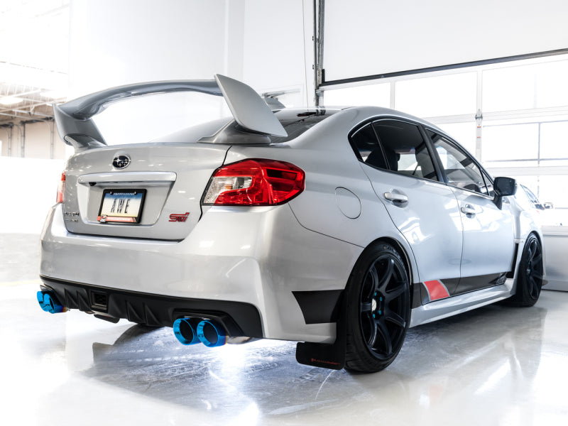 AWE Tuning 12-14 Subaru WRX STI Touring Edition Exhaust - Vapor Blue Quad Tips