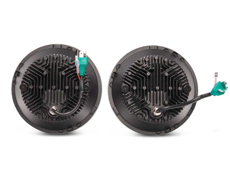 Raxiom 07-18 Jeep Wrangler Axial 7-Inch LED Headlights w/ DRL Black Housing (J178741)