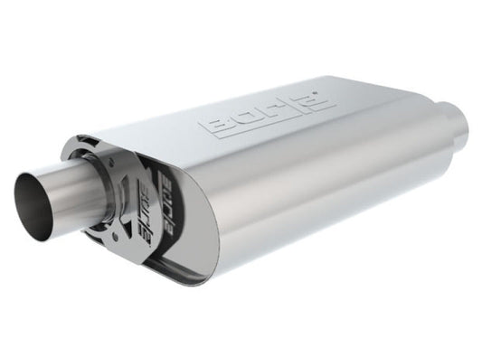 Borla CrateMuffler SBF 289/302/FE | 2.5in Offset/Offset 14in x 4.35in x 9in Oval (400828)