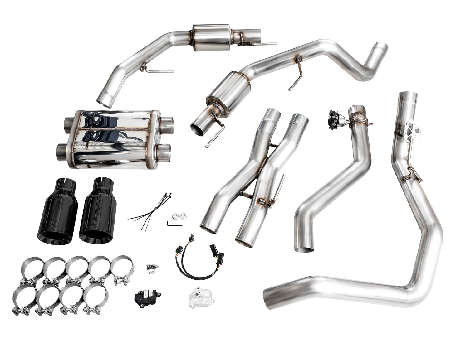 AWE Tuning Gen 3 Raptor R SwitchPath Exhaust - Diamond Black Tips (3025-33852)