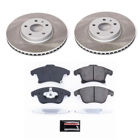 PowerStop Front Semi-Coated Rotor Kit | 2013–2016 Lincoln MKZ (SC6399)